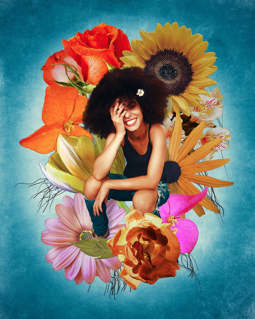 flower photo composite